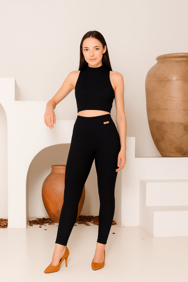 Legging Canelada 3D Adulto Tecido Grosso